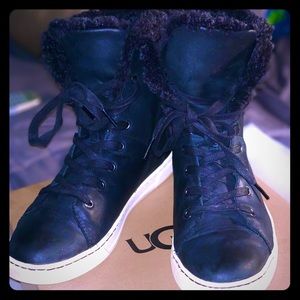 UGG Croft Luxe Genuine shearling high-top sneaker